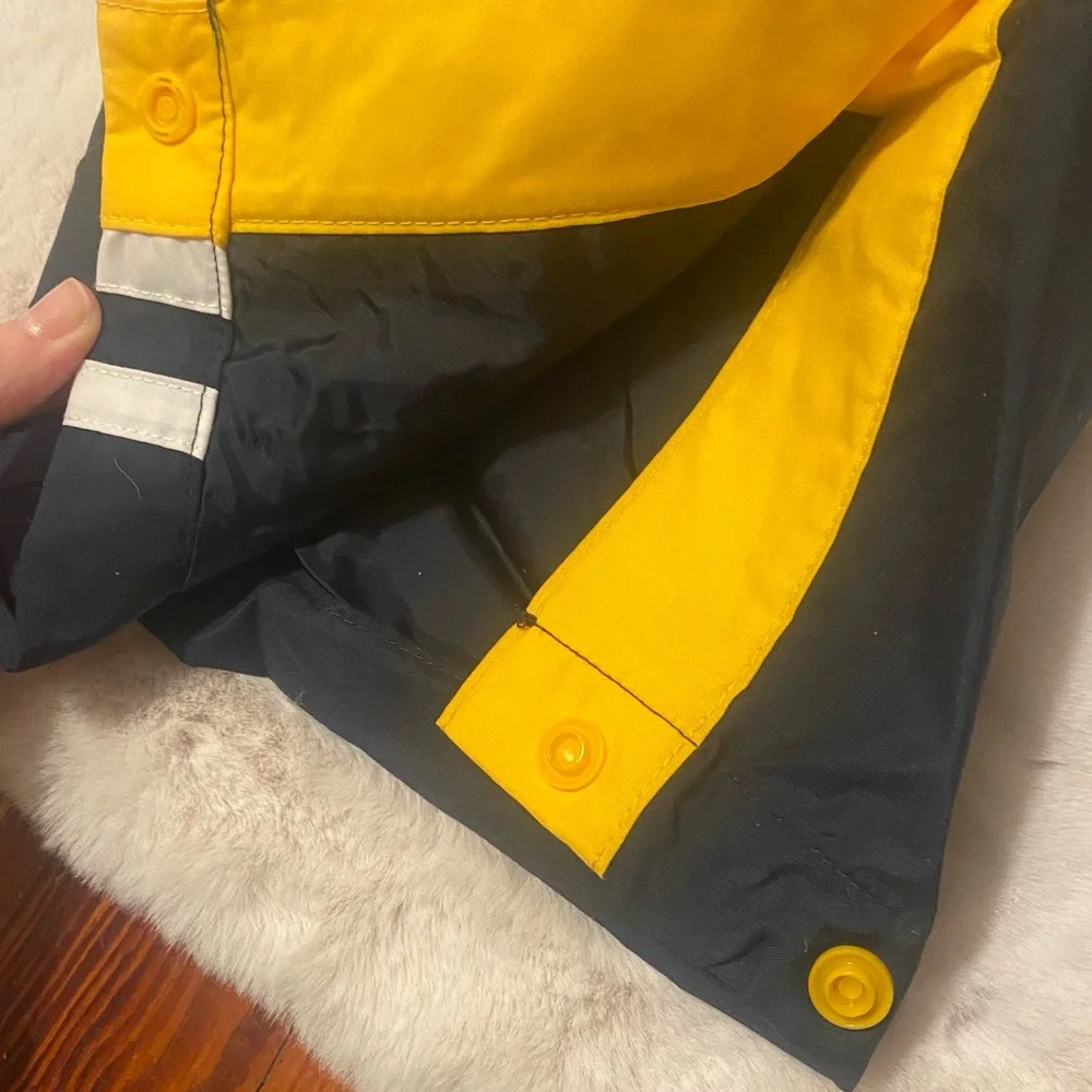 Holloway Large Tear Away Pants Lined Snap Button Nylon Blue Yellow White Mesh
